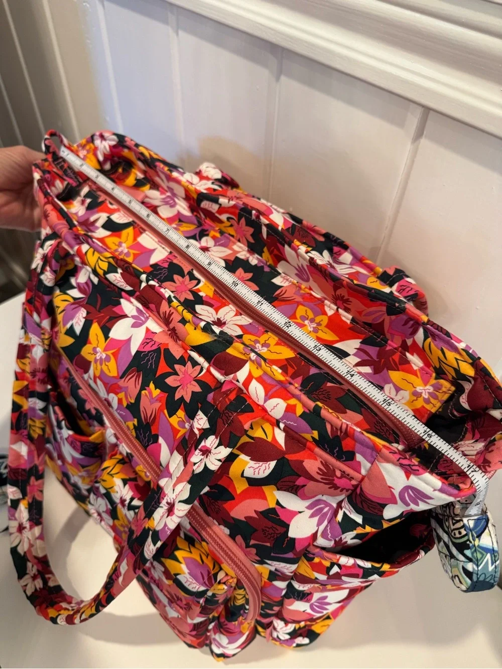 Vera Bradley Utility Tote Rosa Floral Recycled Cotton